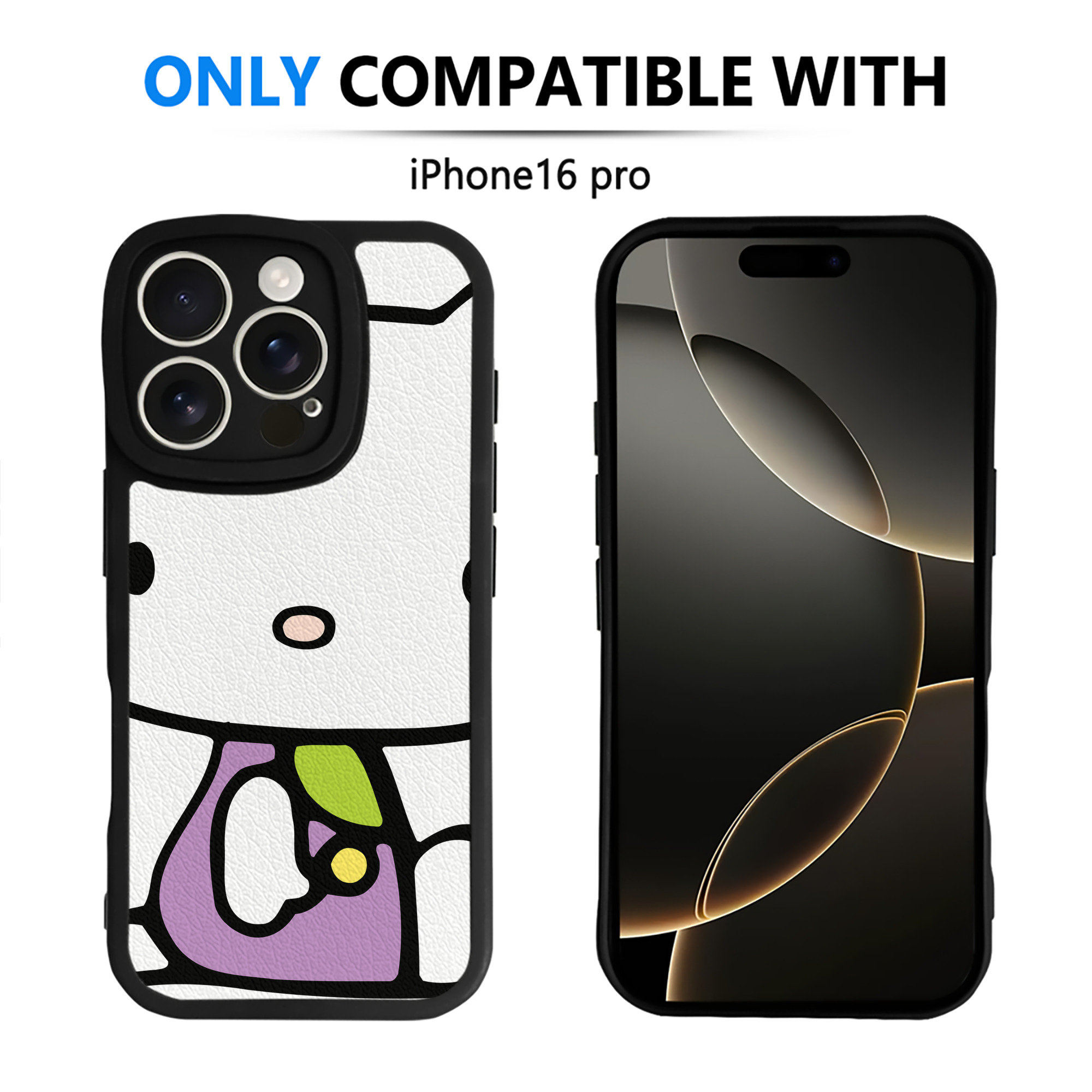 （画像用） Hello Kitty ハローキティ 【iPhone 16シリーズ対応】シリコンスマホケース（レザー調） 材質：シリコン